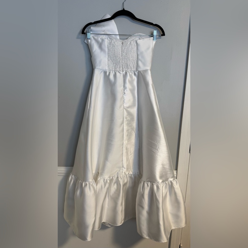 BHLDN White Satin Wedding Dress - Picture 5 of 7